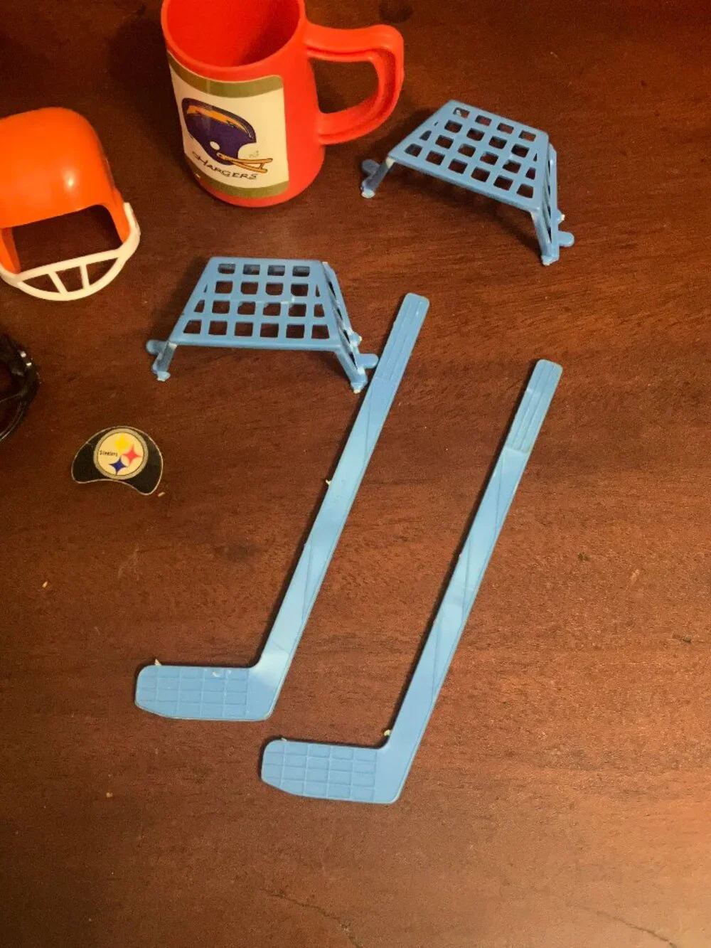 Lot of Vintage Plastic Sports-Themed Cake / Cupcake Toppers or Toy Parts